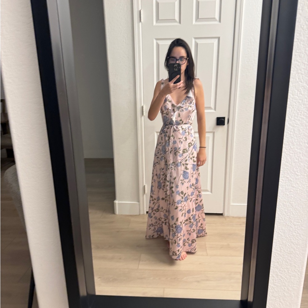 Fame and partners Floral Pink Maxi Dress